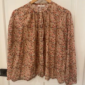 Doen Jane blouse in Pink Valley Floral